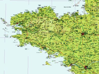 Carte de Bretagne